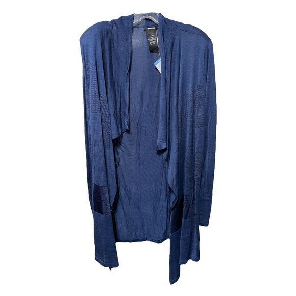 Premise Royal Navy Open Front Crochet Style Cardigan New with Tags‎ - Picture 1 of 3